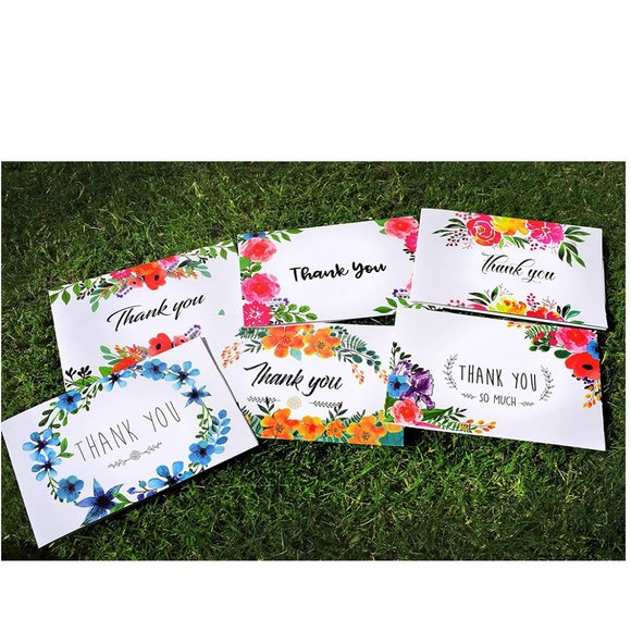 Beautiful Floral Thank you cards set - Picture 2 of 7